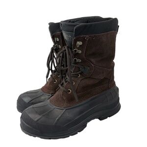 Kamik Mens‎ Size 9 Brown Suede Lace-up Insulated Waterproof Boots
